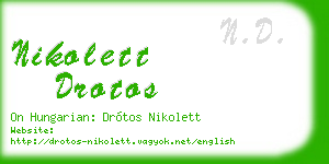 nikolett drotos business card